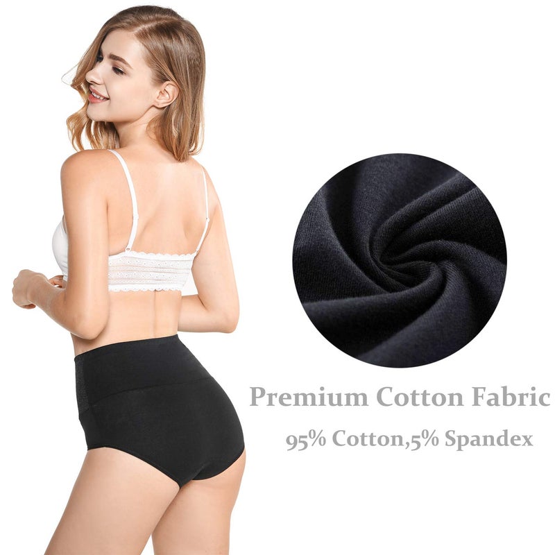 Kinyanco High Waist Tummy Control Panties for Women, Cotton Underwear No Muffin Top Shapewear Brief Panties (3-Pack, XXX-Large) - Image 2